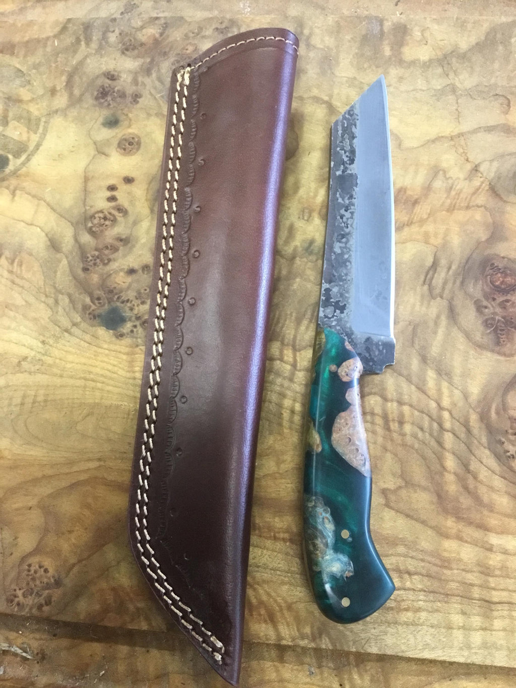 Custom Damascus hunting knives