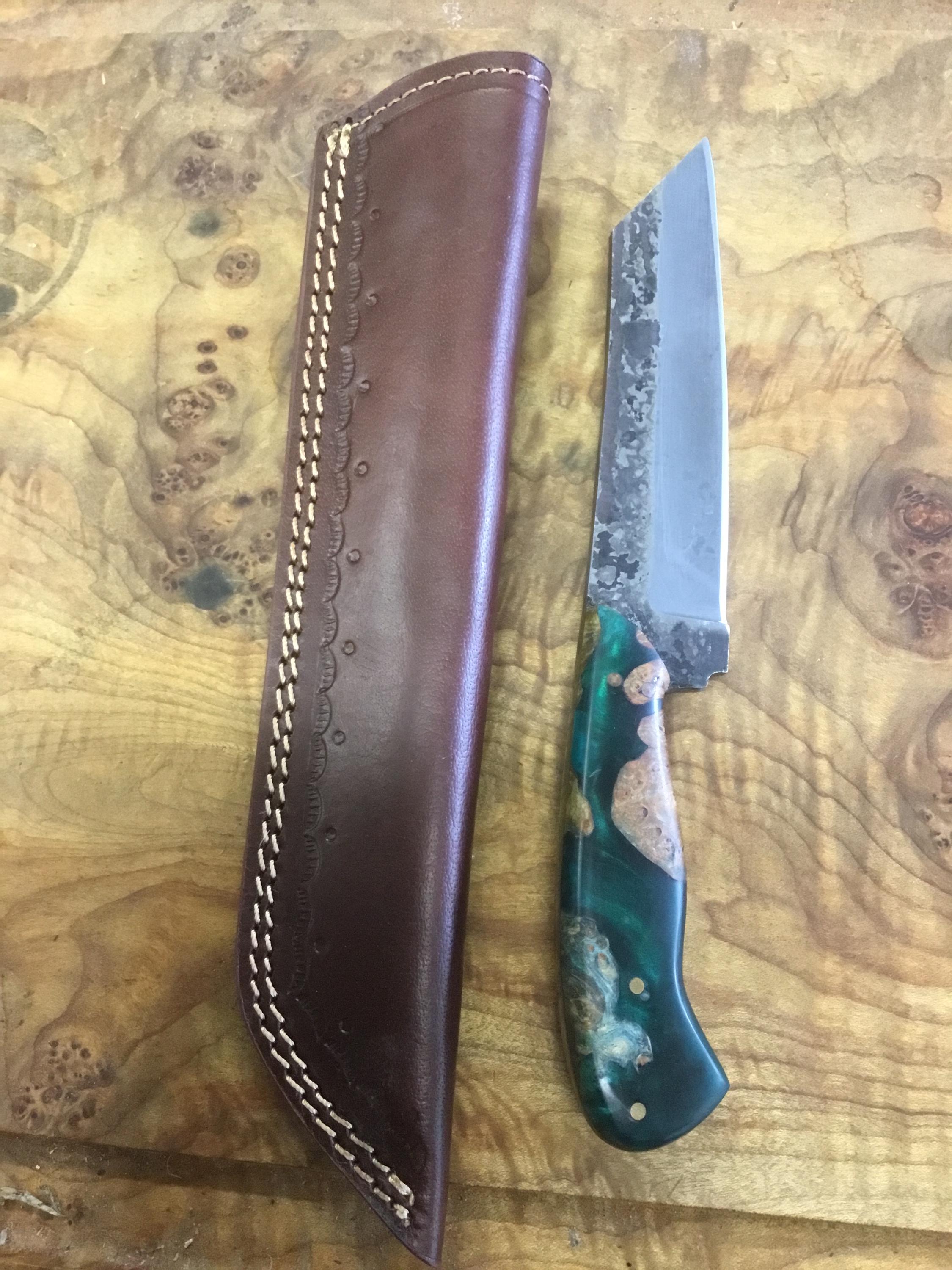 Custom Damascus hunting knives