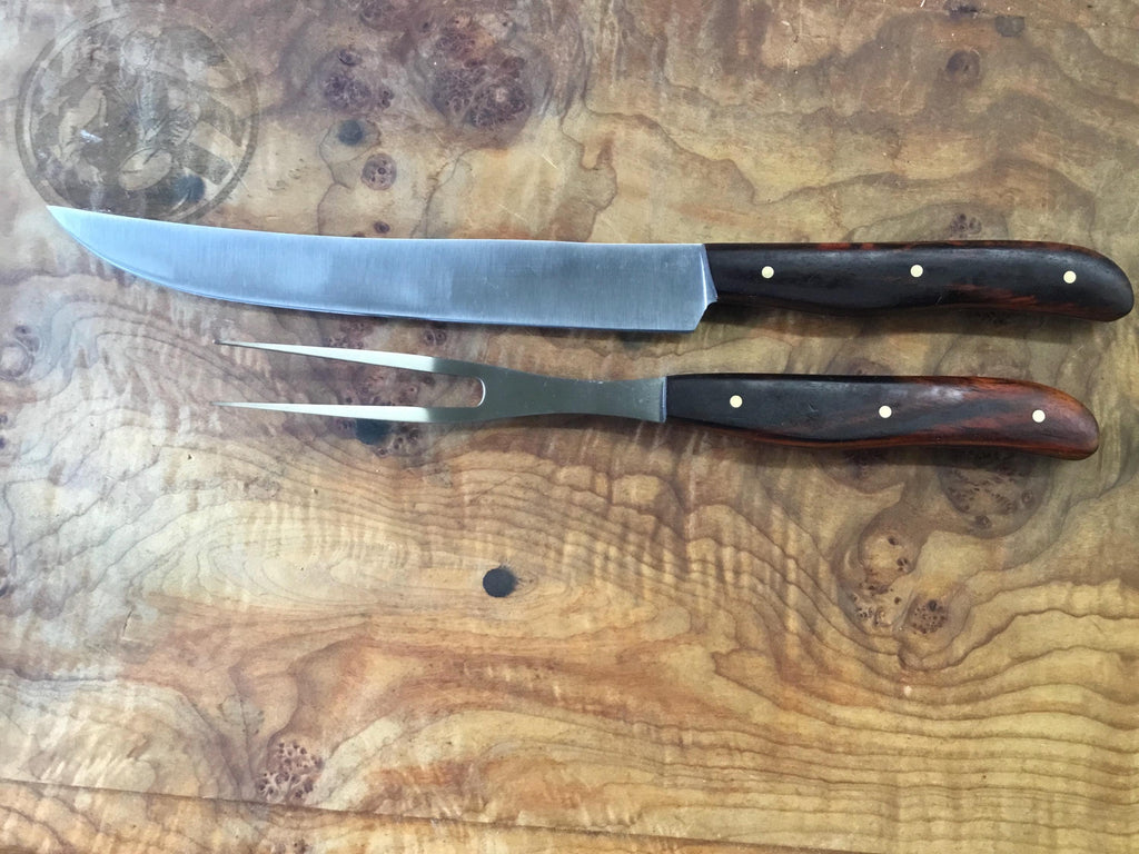 Kitchen Carving Set with solid maple cutting board