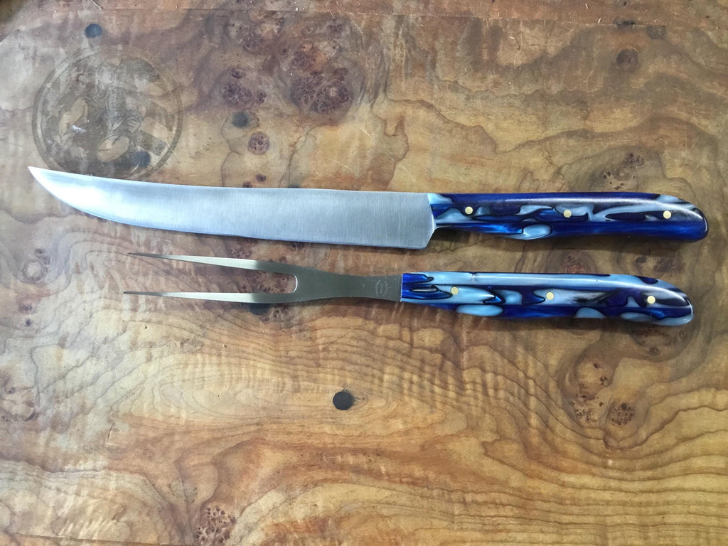 Kitchen Carving Set with solid maple cutting board