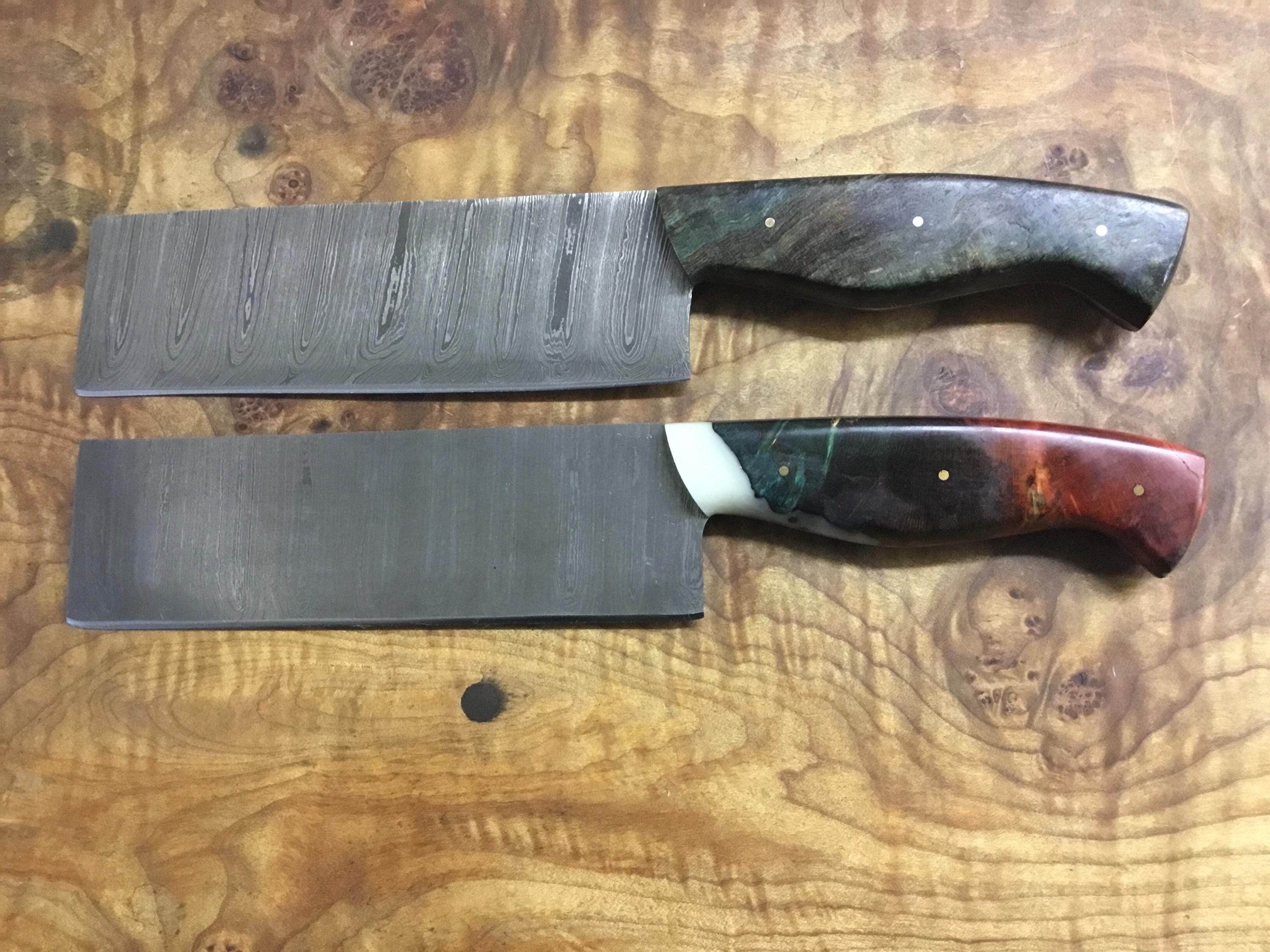 Damascus steel chef style knife/cleaver