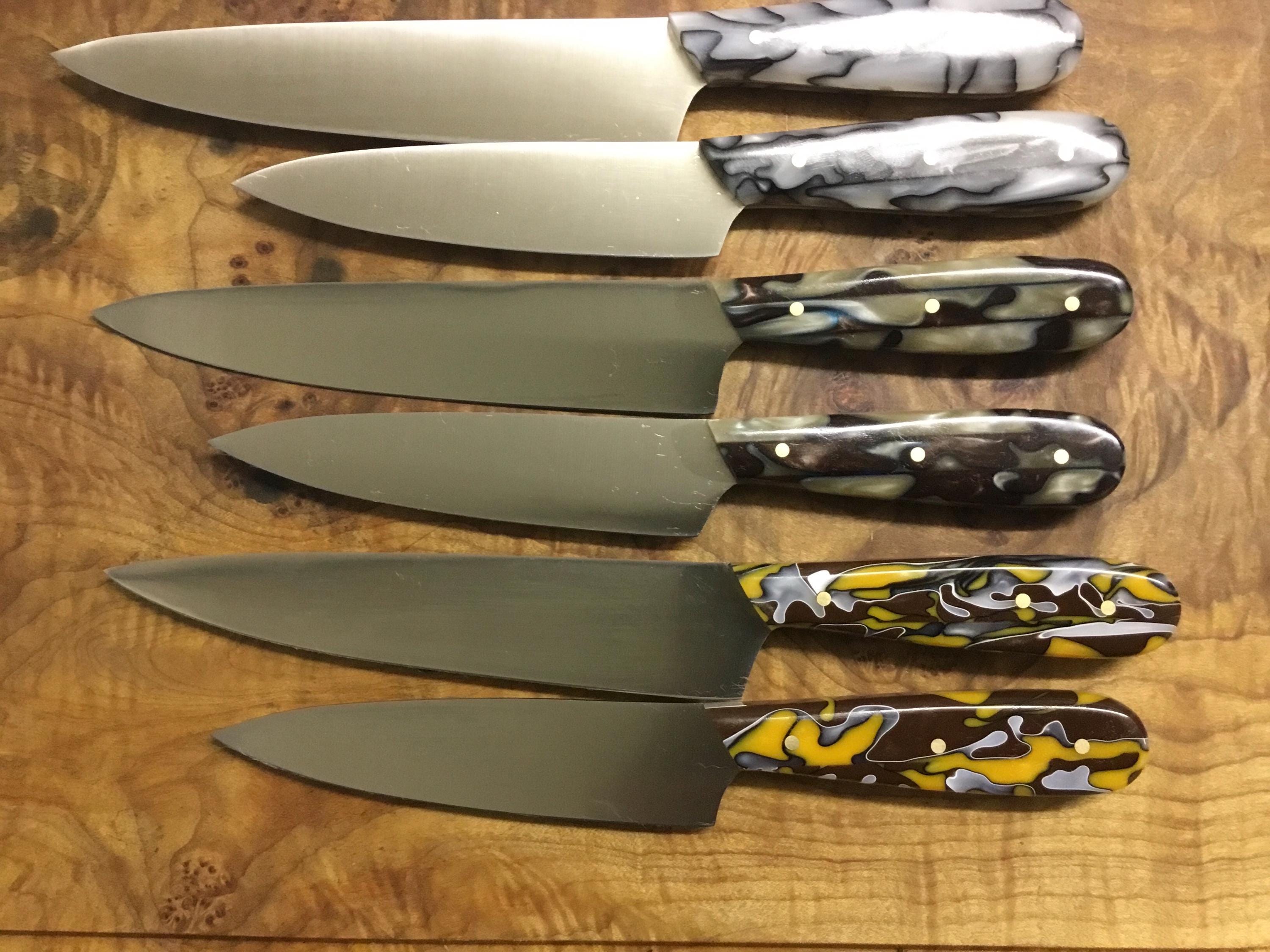 Chef Set And Solid Maple burl cutting board