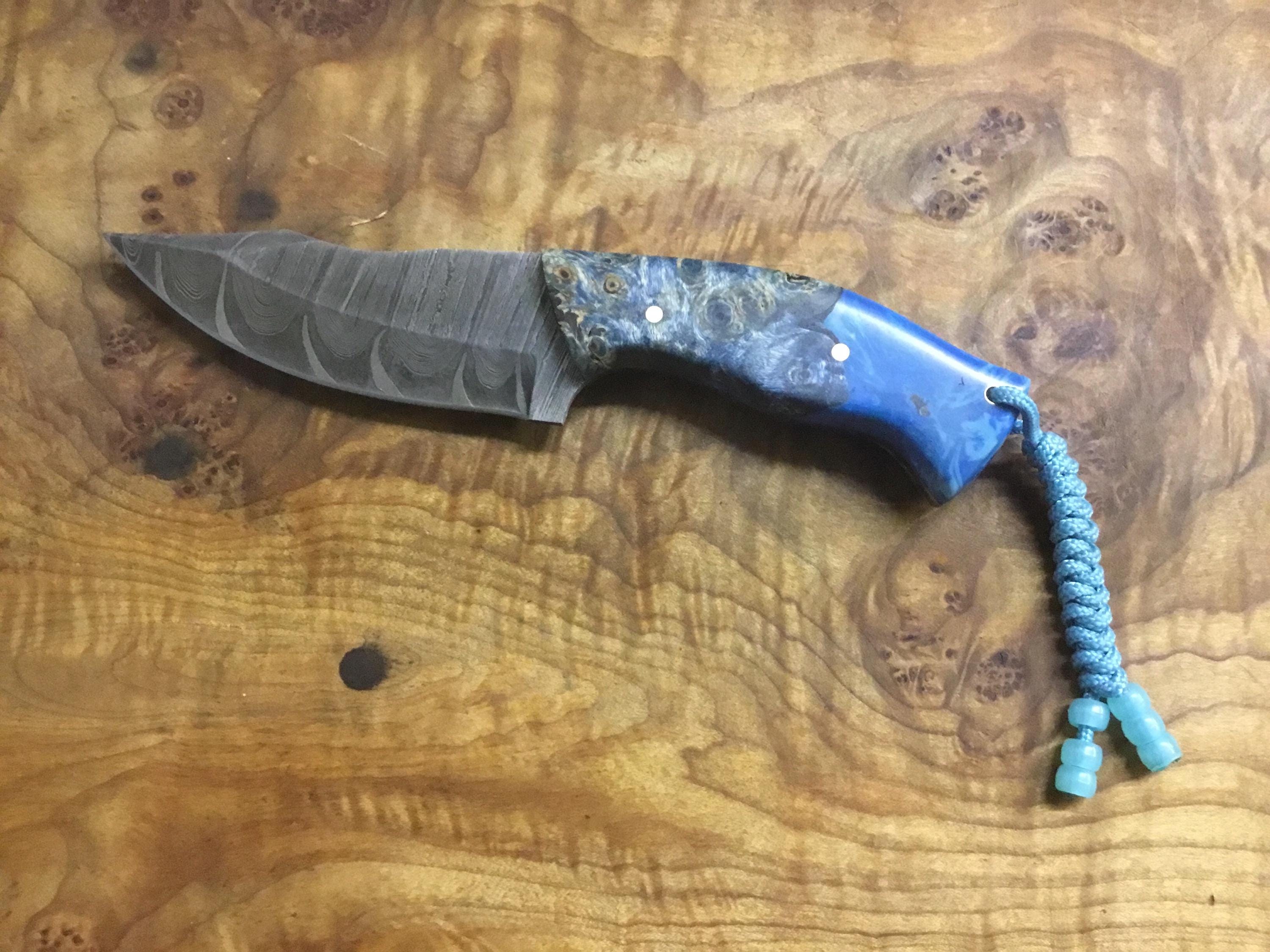 Custom Damascus hunting knives