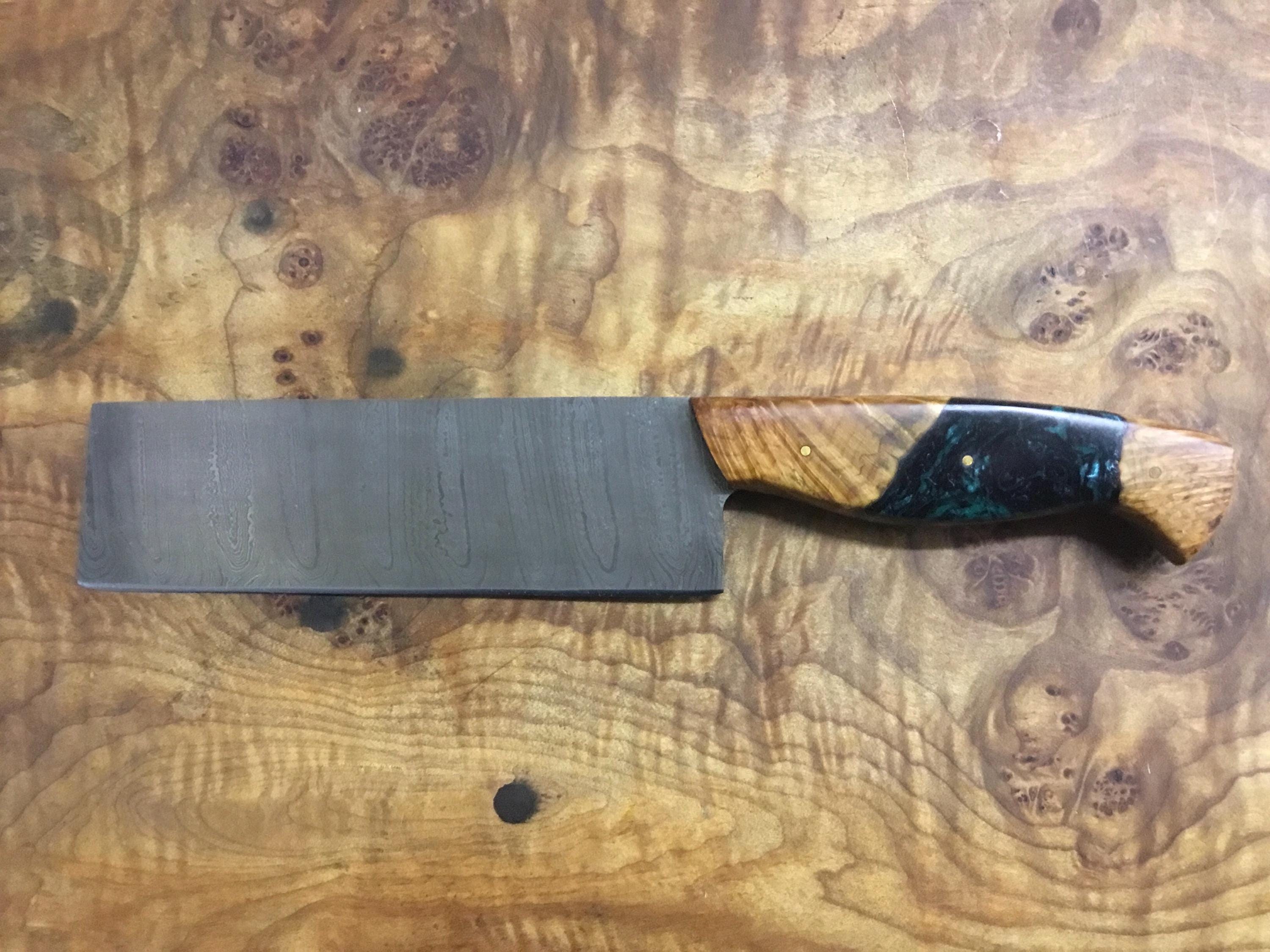 Damascus steel chef style knife/cleaver