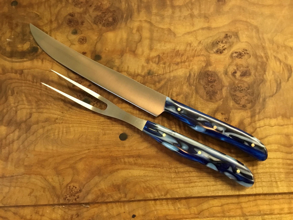 Kitchen Carving Set with solid maple cutting board