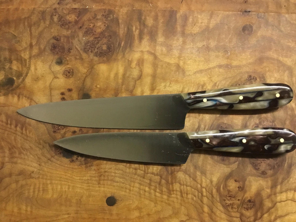 Chef Set And Solid Maple burl cutting board