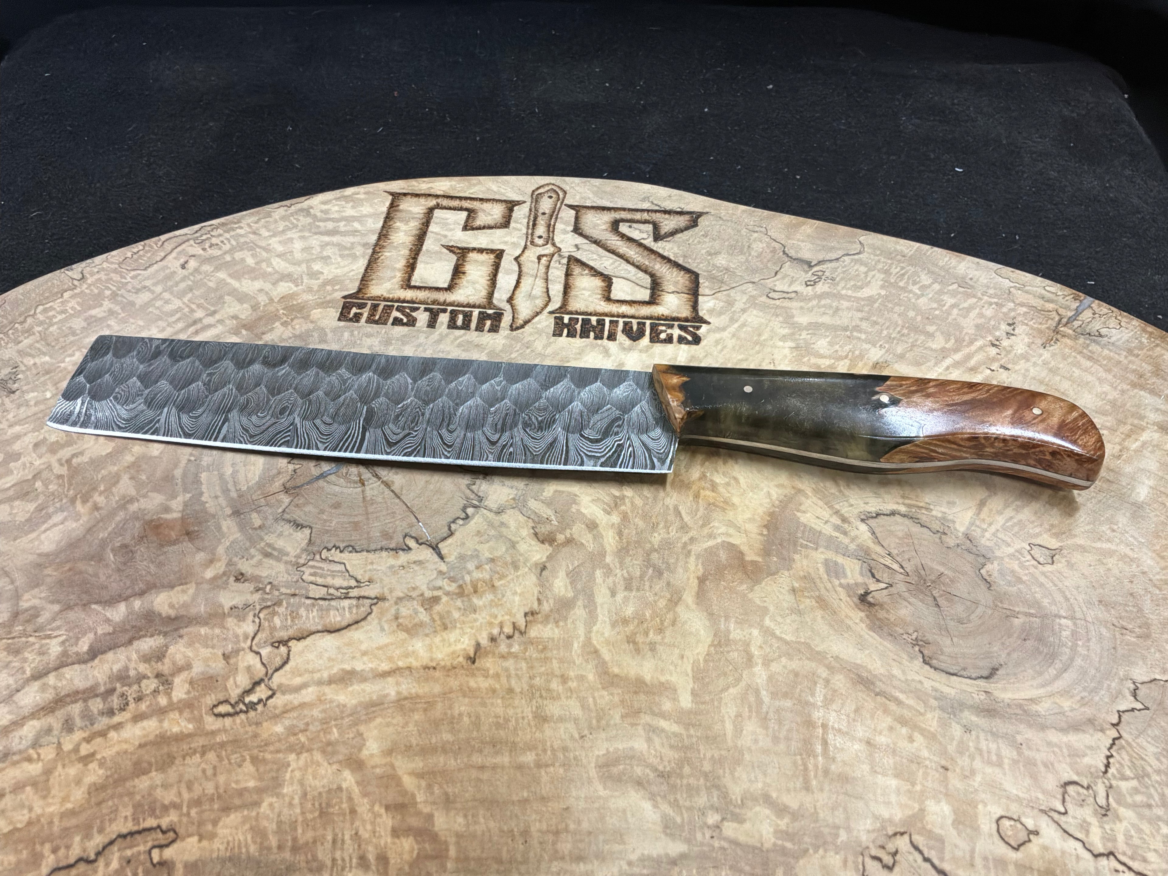 Damascus steel chef style knife/cleaver