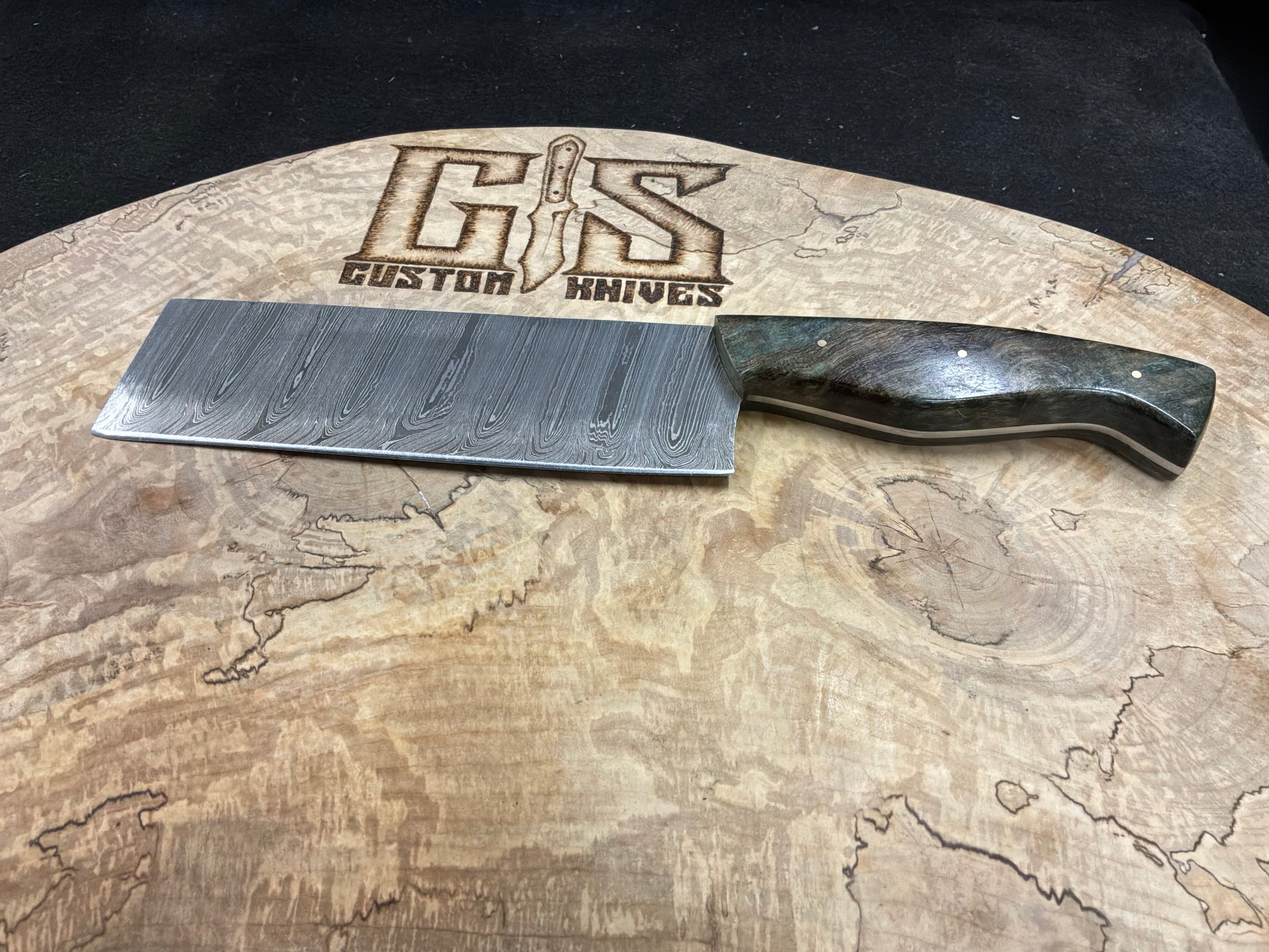 Damascus steel chef style knife/cleaver