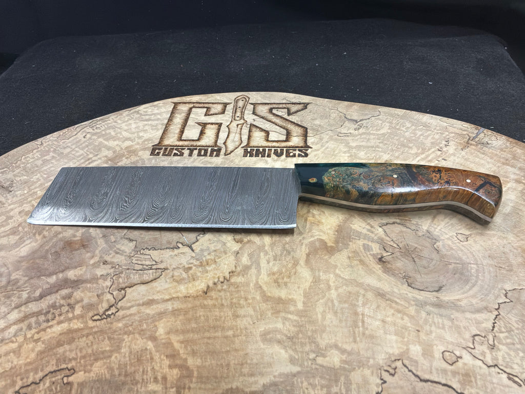 Damascus steel chef style knife/cleaver