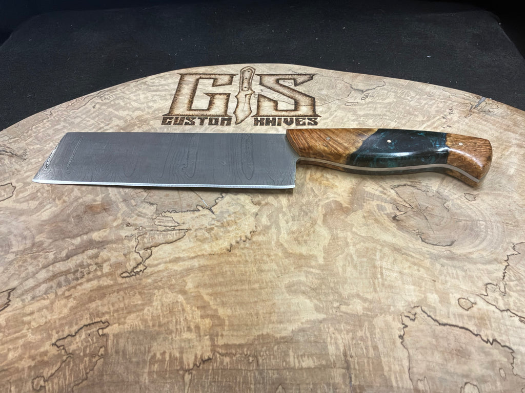 Damascus steel chef style knife/cleaver