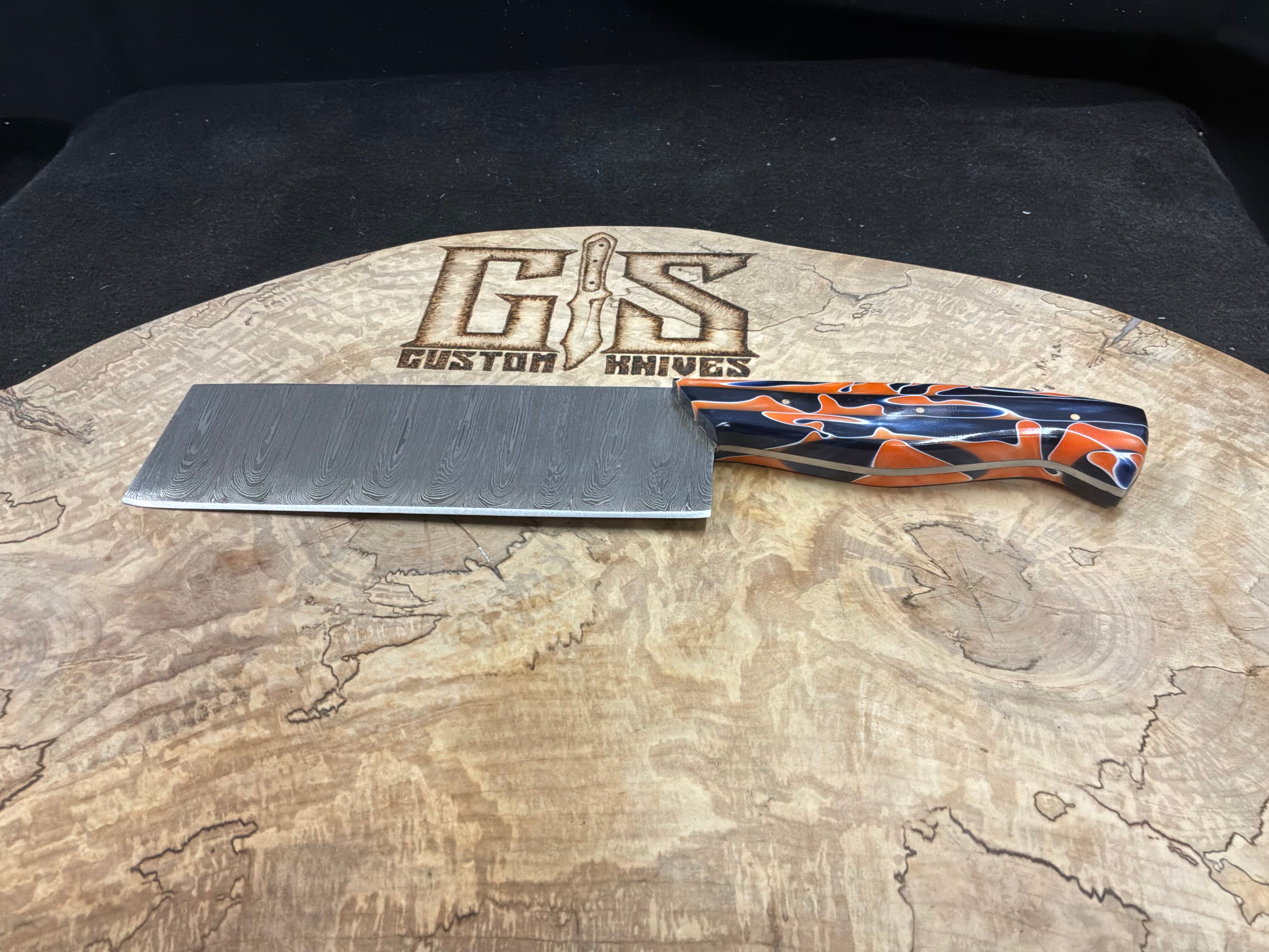 Damascus steel chef style knife/cleaver