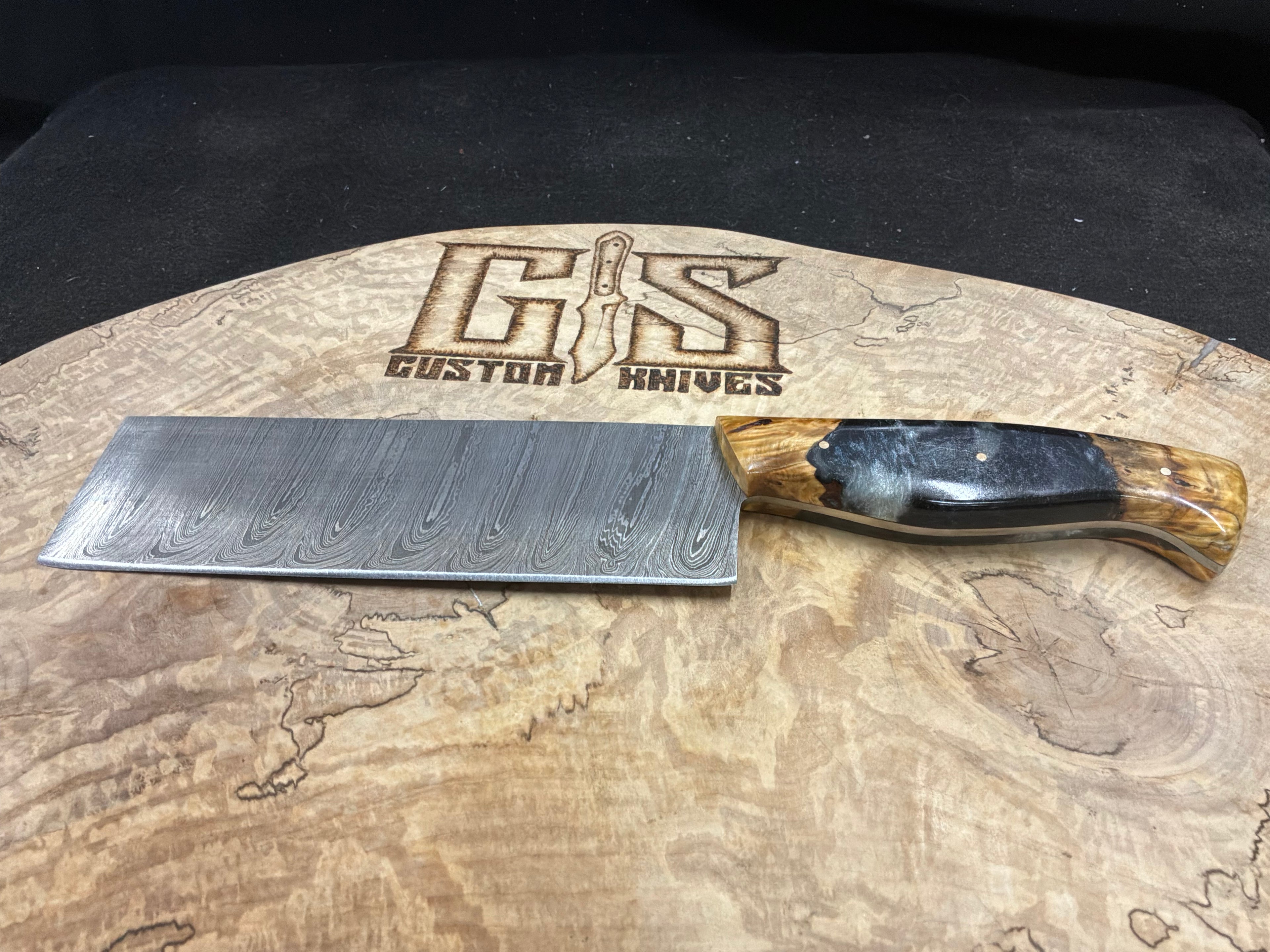 Damascus steel chef style knife/cleaver