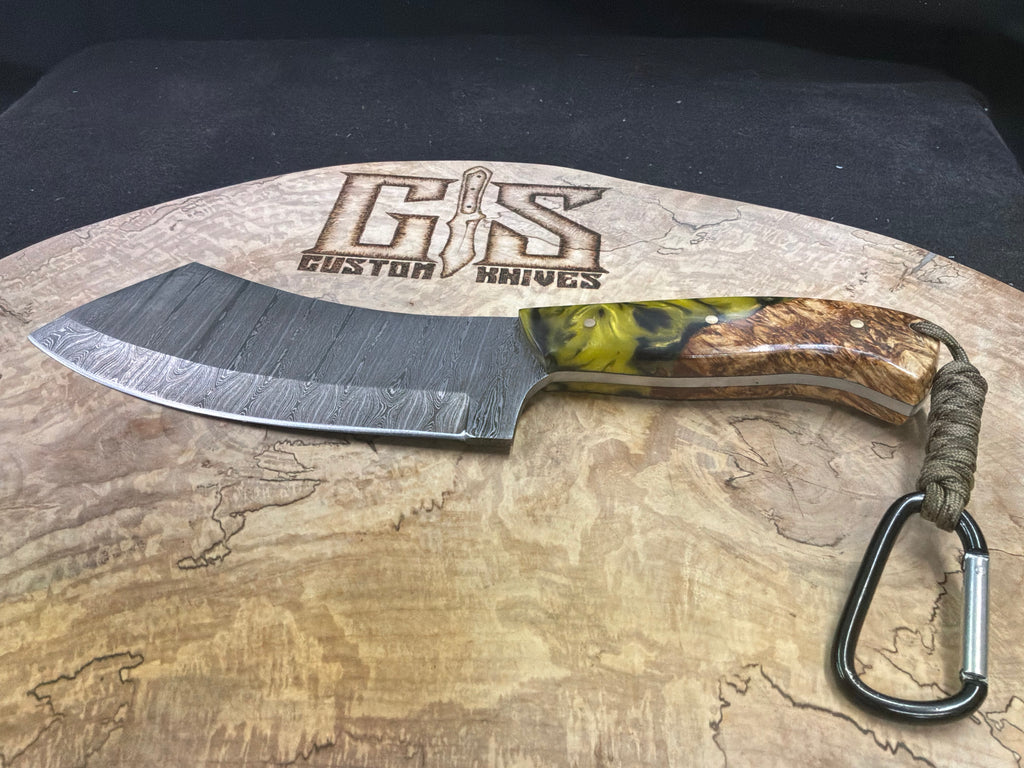 Beautiful Damascus meat cleaver