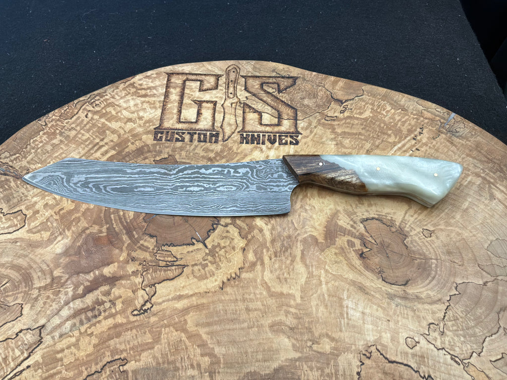 Custom Damascus Chef Knife
