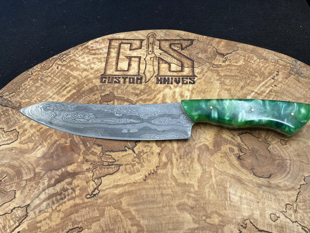 Custom Damascus Chef Knife
