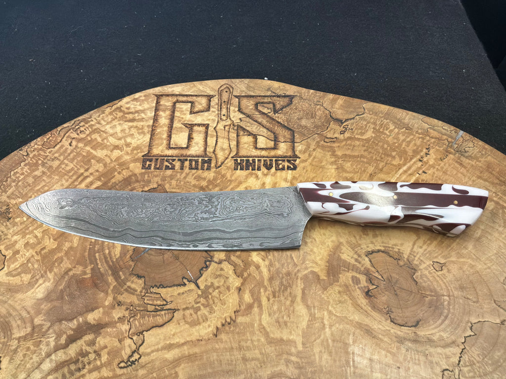 Custom Damascus Chef Knife