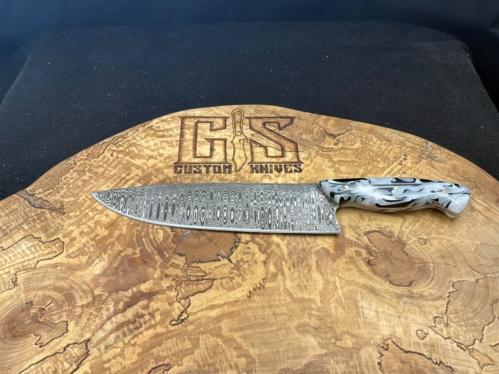 Custom Damascus Chef Knife