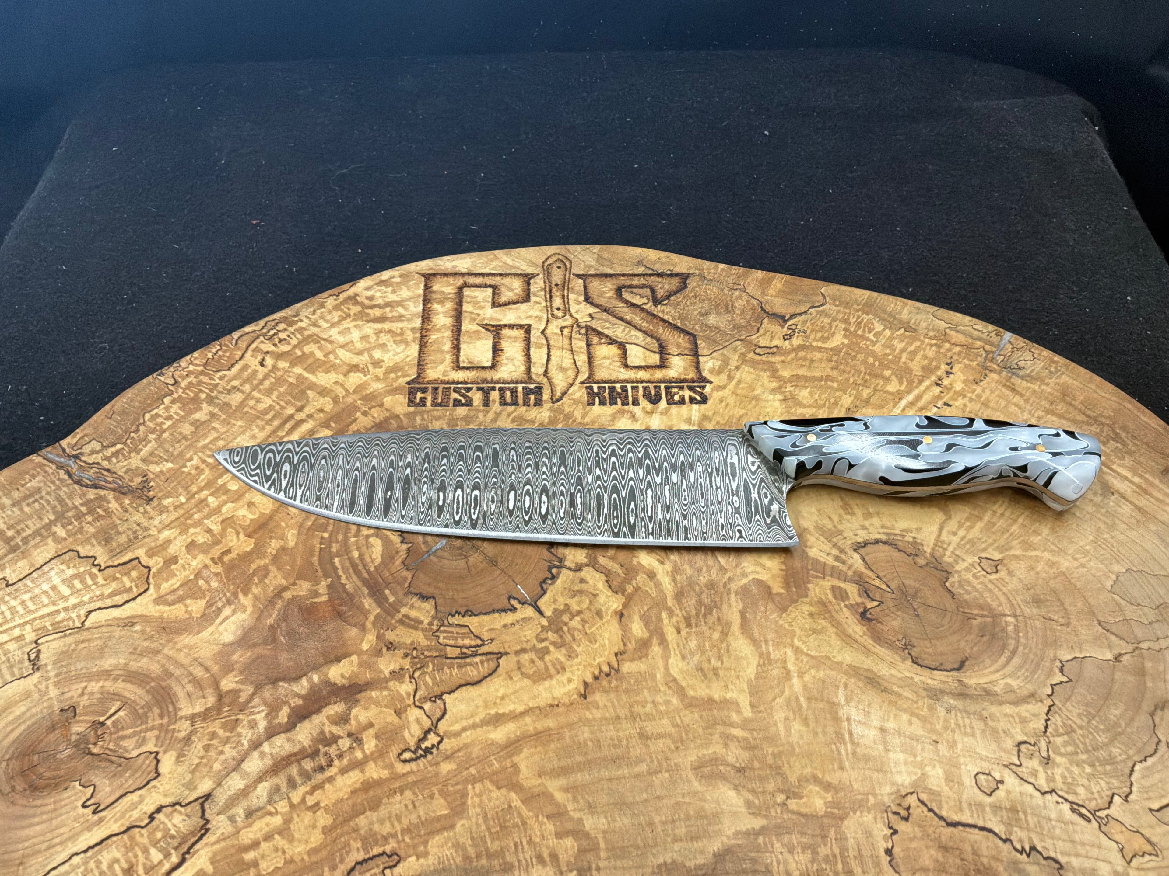 Custom Damascus Chef Knife