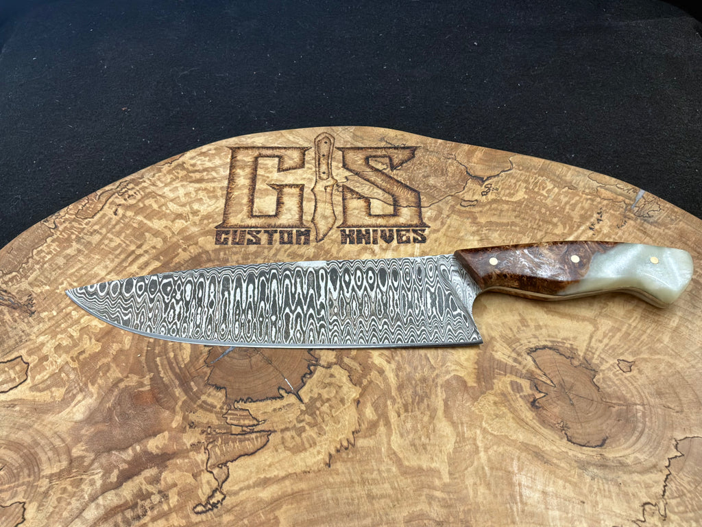 Custom Damascus Chef Knife