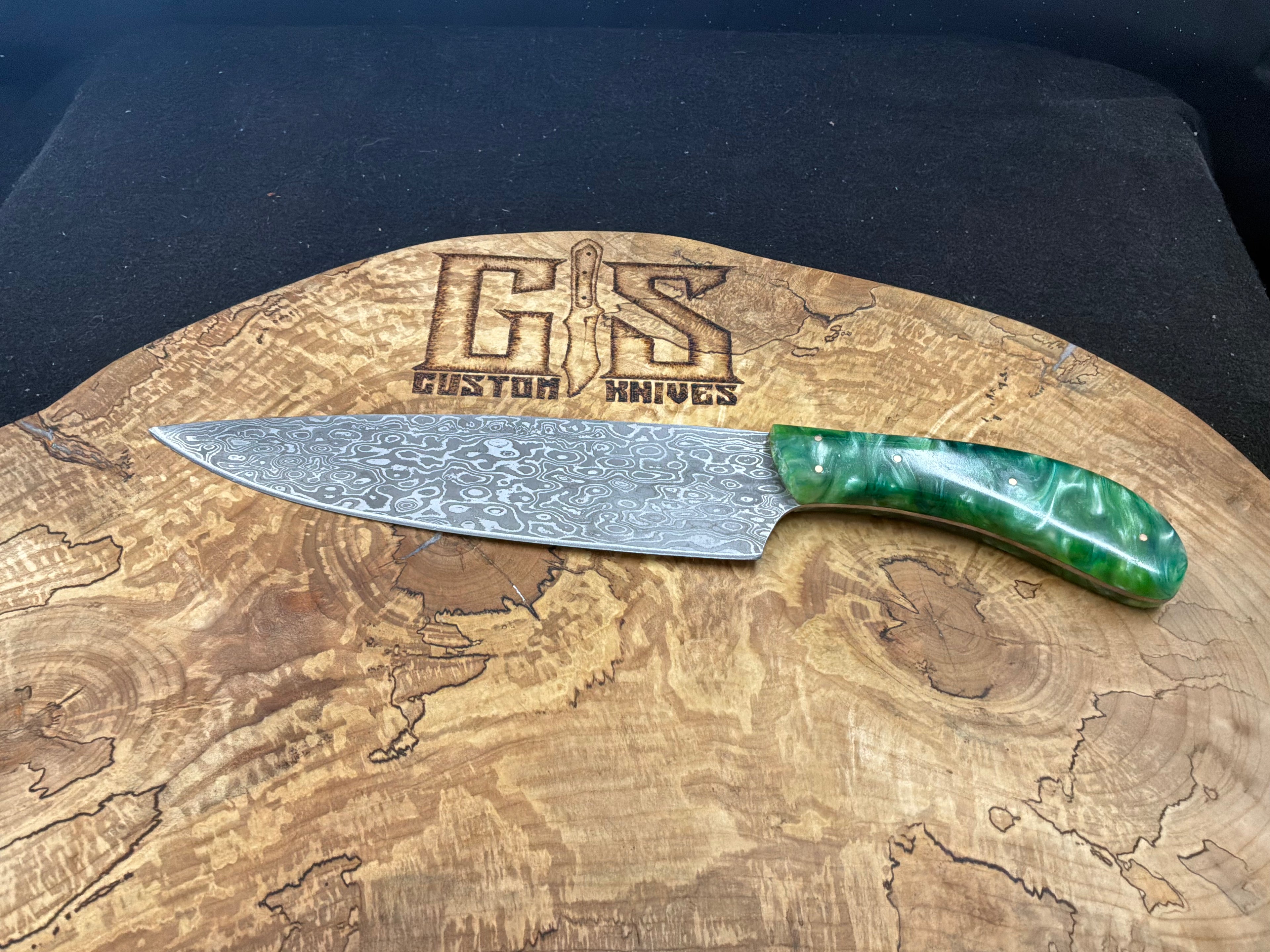 Custom Damascus Chef Knife