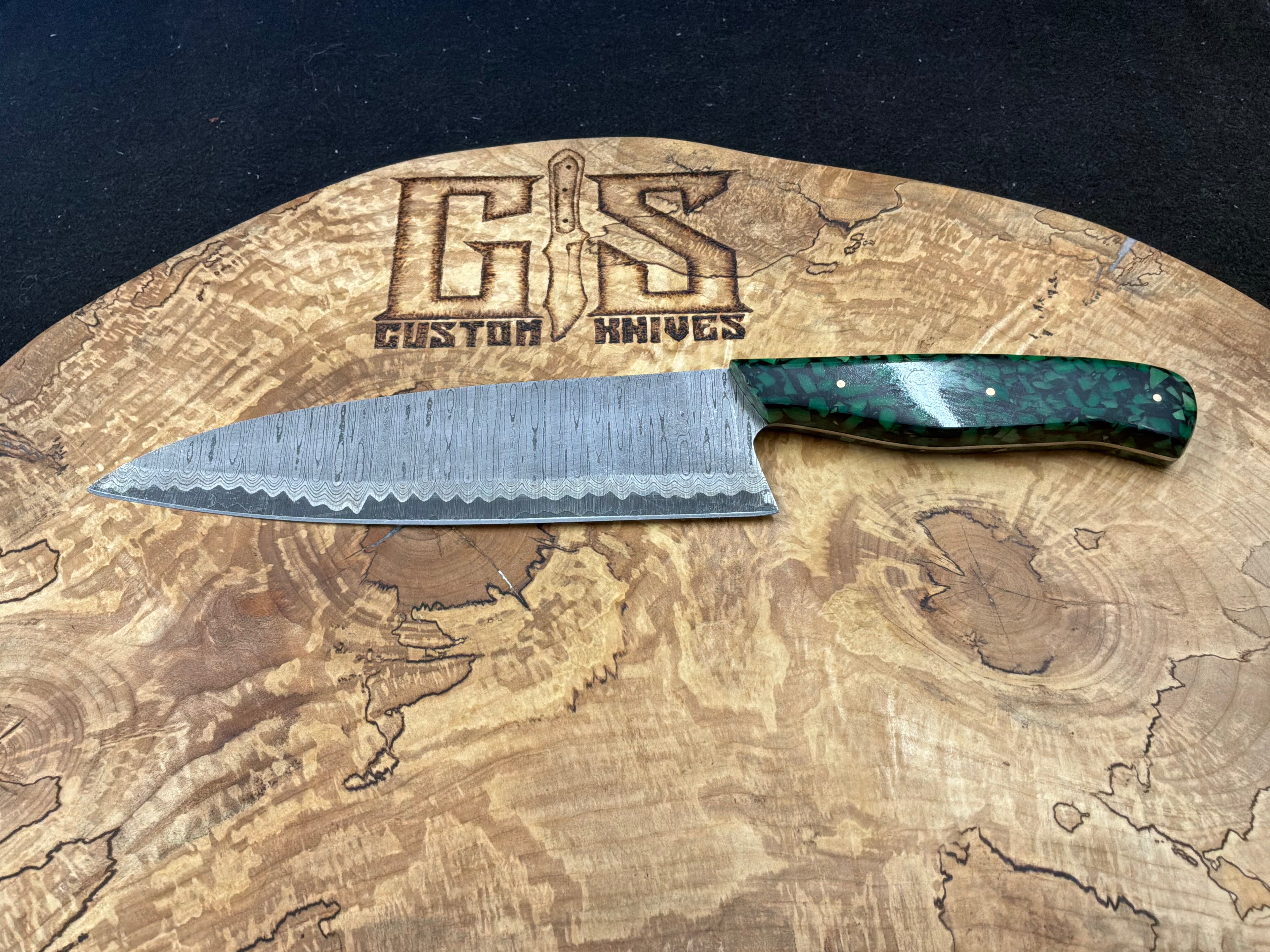 Custom Damascus Chef Knife