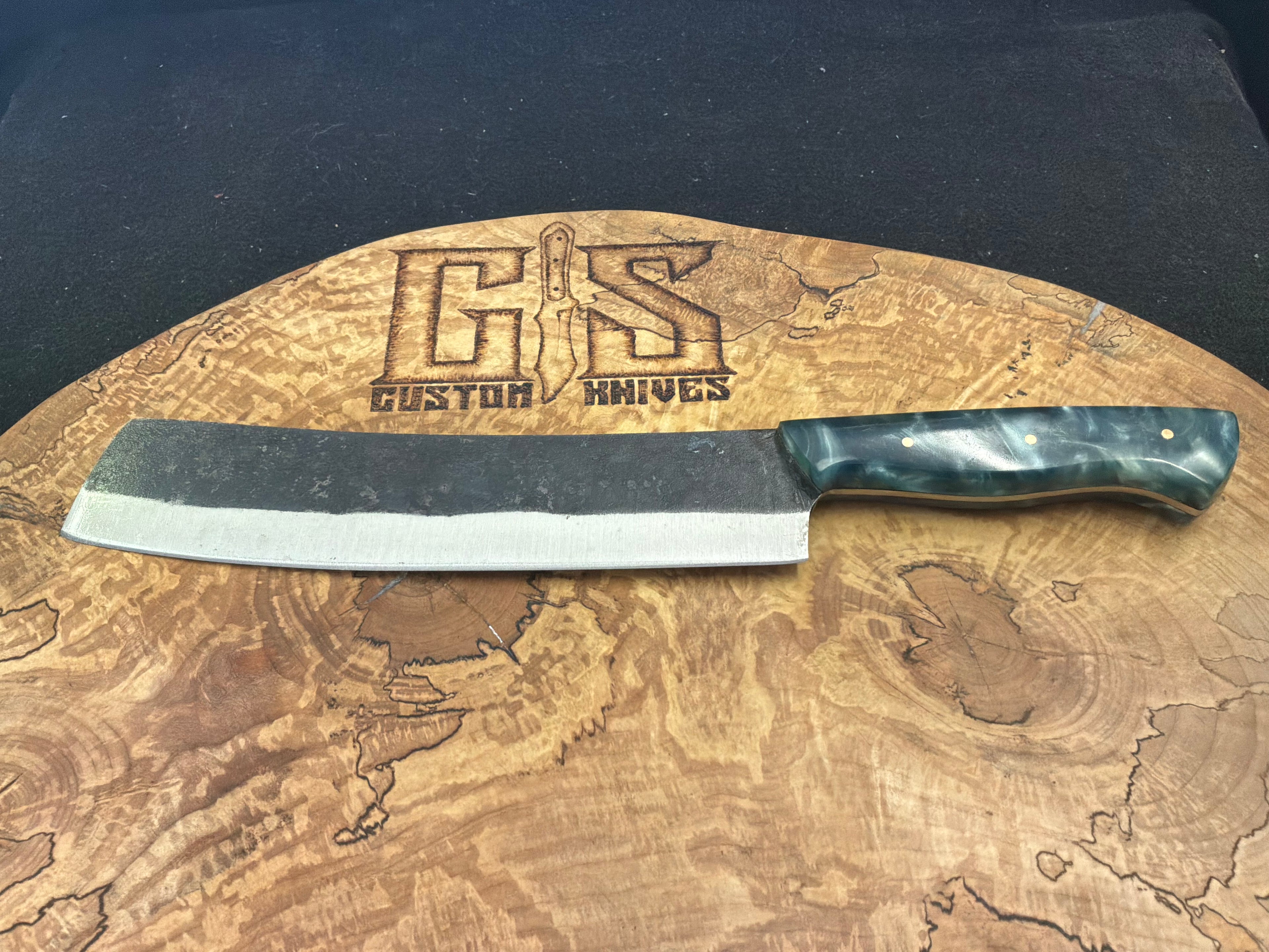 Custom Hammered Spring Steel 5160 blade/cleaver