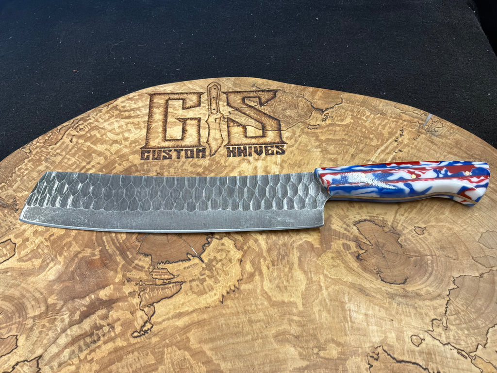 Custom Hammered Spring Steel 5160 blade/cleaver