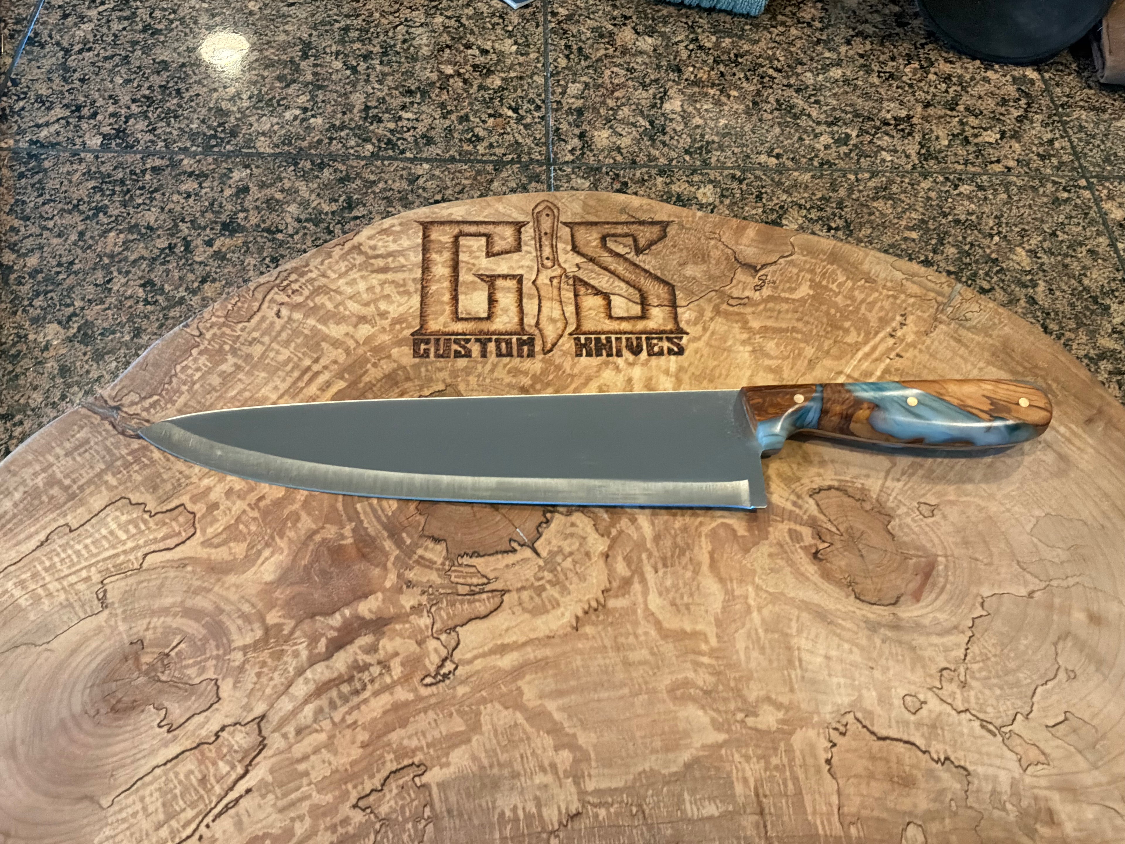 Super Chef knife with cryogenically treated 440 stainless Steel
