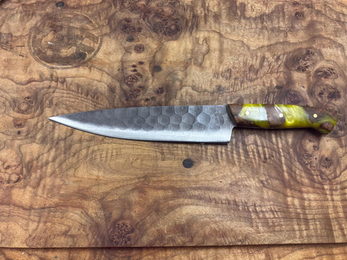 8”  5160 hammered spring steel Chef blades