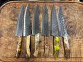 8”  5160 hammered spring steel Chef blades