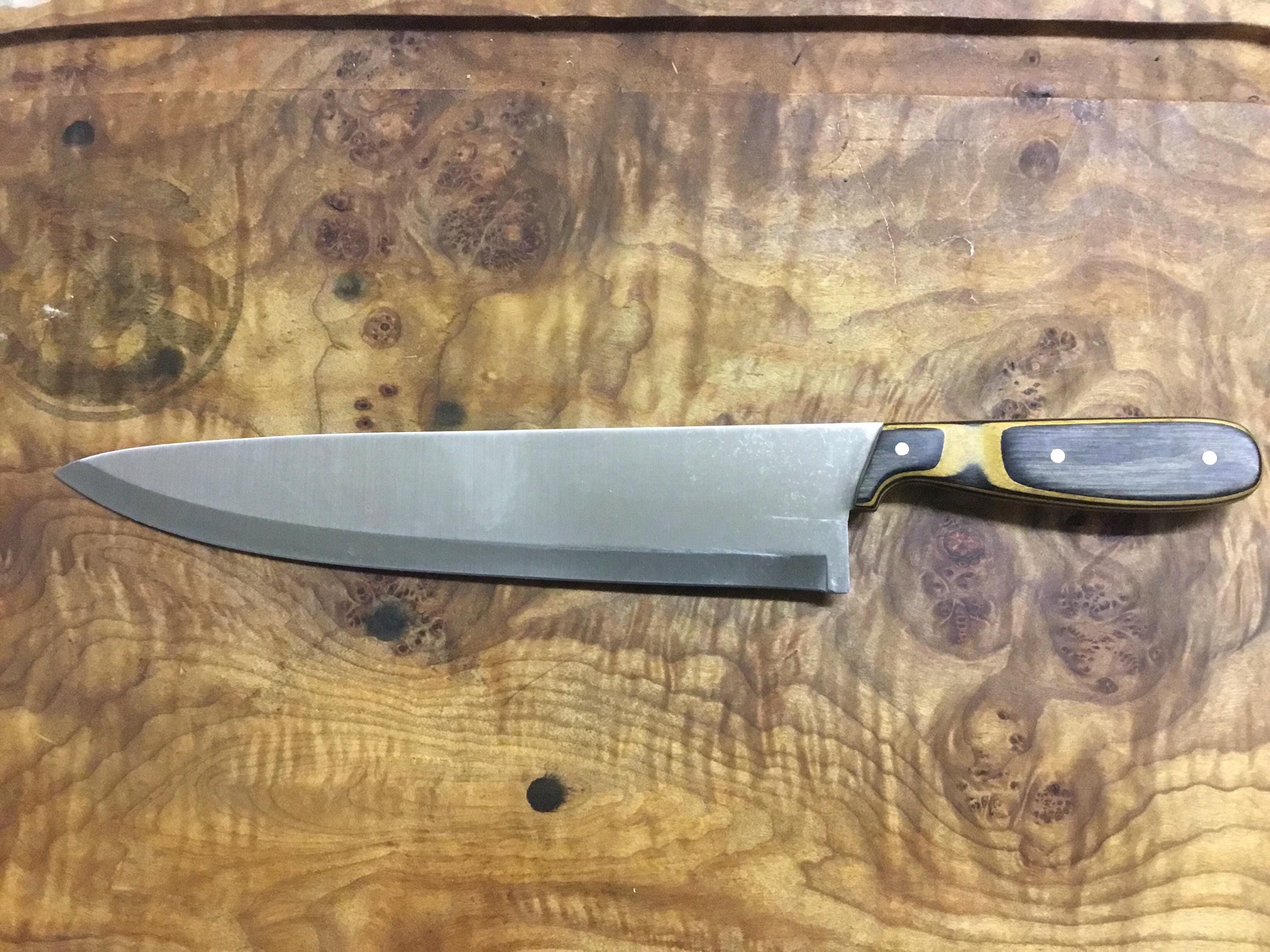 Super Chef knife with cryogenically treated 440 stainless Steel