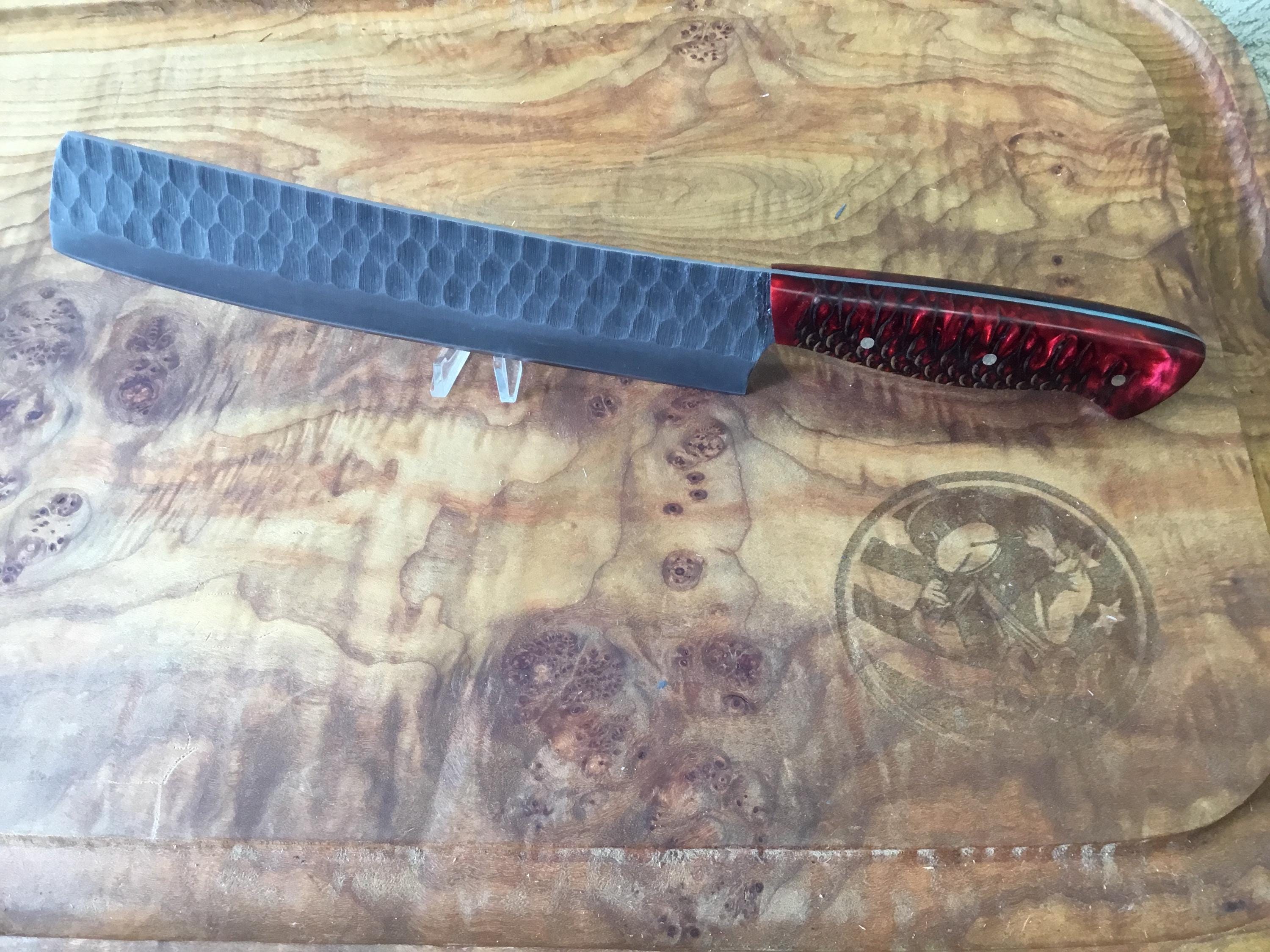 Custom Hammered Spring Steel 5160 blade/cleaver