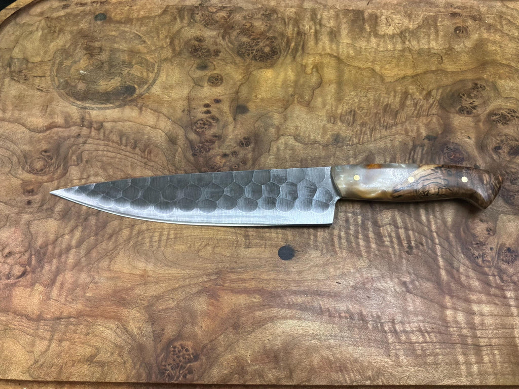 8”  5160 hammered spring steel Chef blades