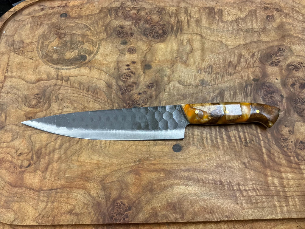 8”  5160 hammered spring steel Chef blades